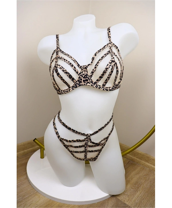 Luxe Bralet Takım - Leopar