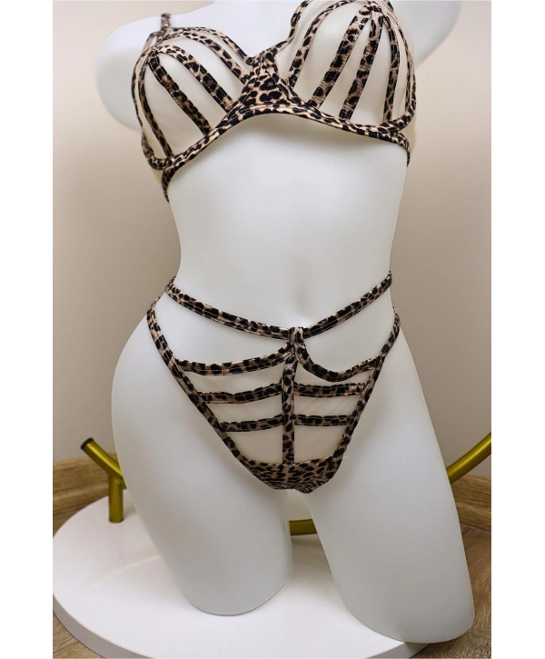 Luxe Bralet Takım - Leopar