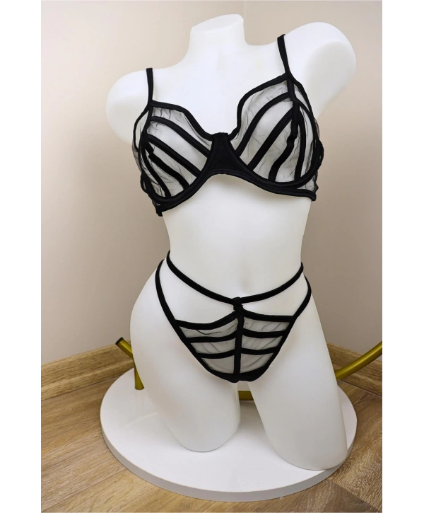 Luxe Bralet Takım - Siyah