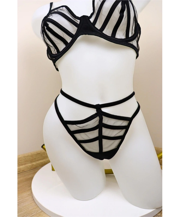 Luxe Bralet Takım - Siyah