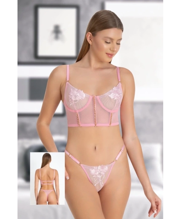 Sunrise Bralet Takım - Pembe