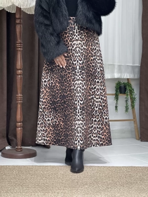 Leopar Desenli Skuba Etek
