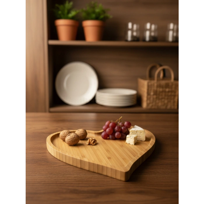 MyBru Bambu Kalpli Sunum Tabağı Küçük Boy