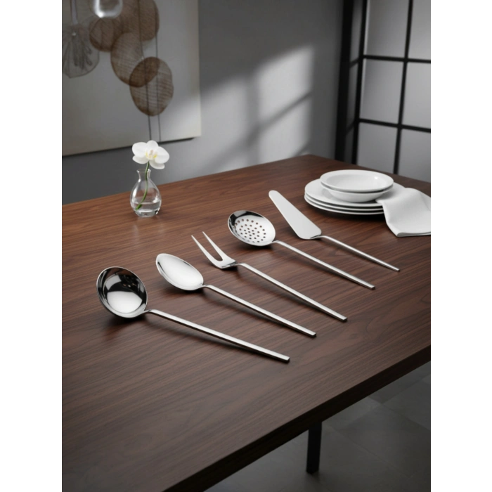 MyBru Paslanmaz Çelik 5 Parça Servis Seti 304 Paslanmaz Çelik