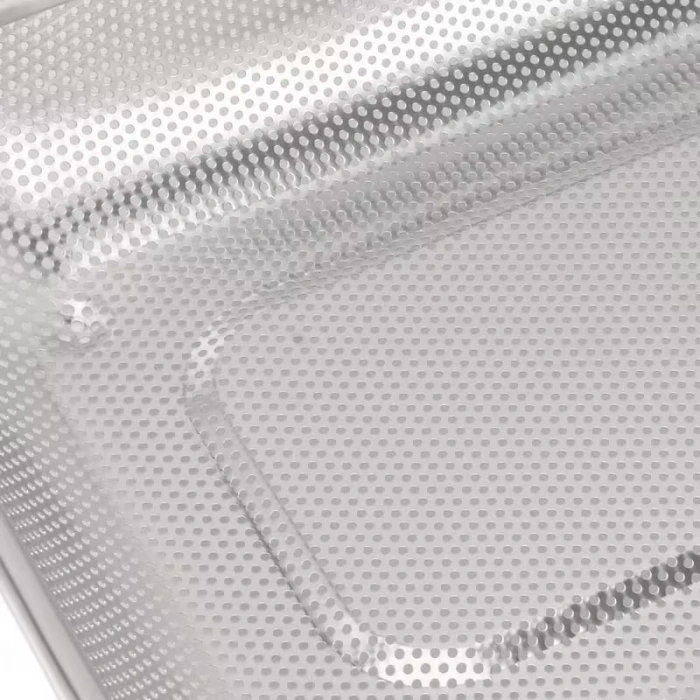 Paslanmaz Çelik Dikdörtgen Çok Amaçlı Makarna Un Meyve Sebze Süzgeci 37 Cm