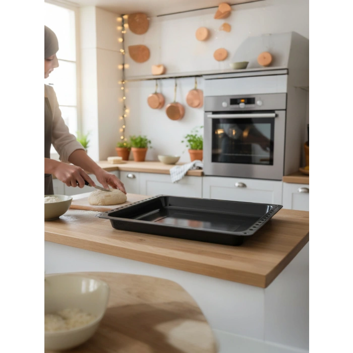 MyBru Emaye Ankastre Fırın Tepsisi 44.5x37.5x3.3 Cm