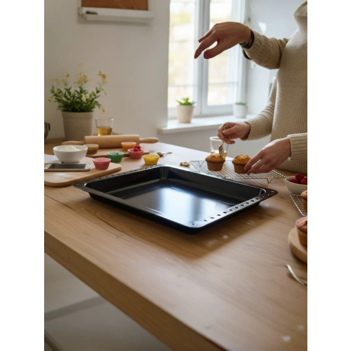 MyBru Emaye Ankastre Fırın Tepsisi 44.5x37.5x3.3 Cm