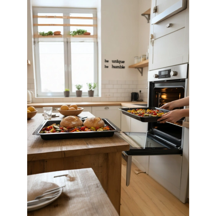 MyBru Emaye Ankastre Fırın Tepsisi 44.5x37.5x3.3 Cm