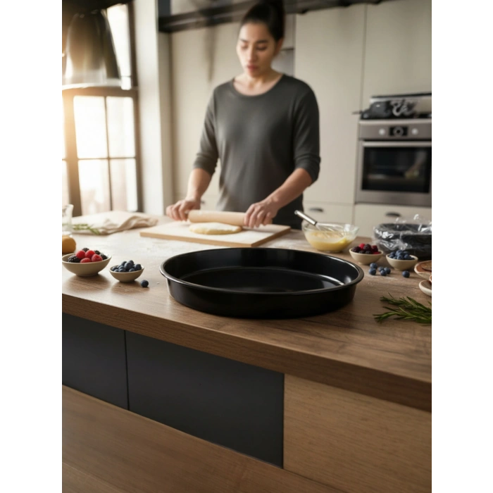 MyBru Emaye Yuvarlak Fırın Tepsisi 30 x 4.5 Cm