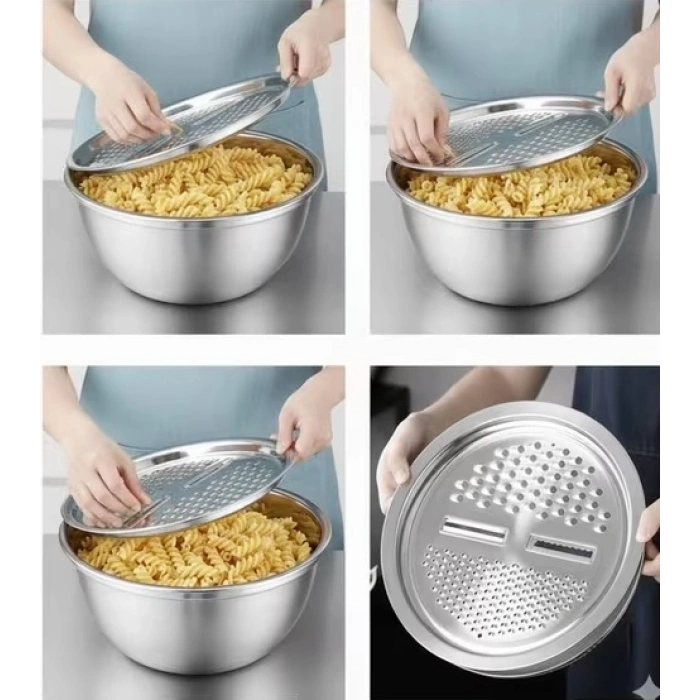 MyBru 430 Paslanmaz Çelik Hazneli Pratik El Rendesi 24 Cm (Dilimleyici)