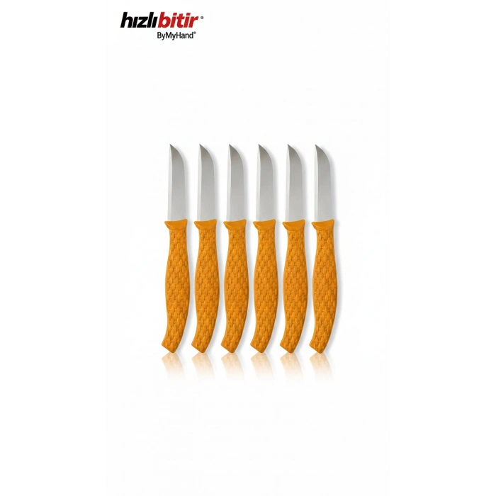 ByMyHand Kahverengi Meyve Bıçağı 6lı Set