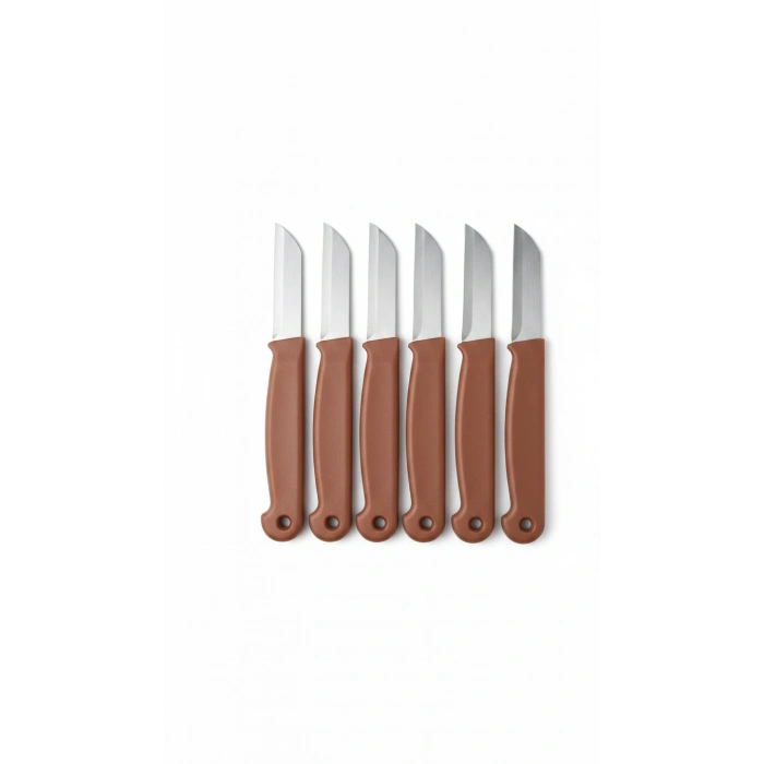 ByMyHand Kahverengi Meyve Bıçağı 6lı Set