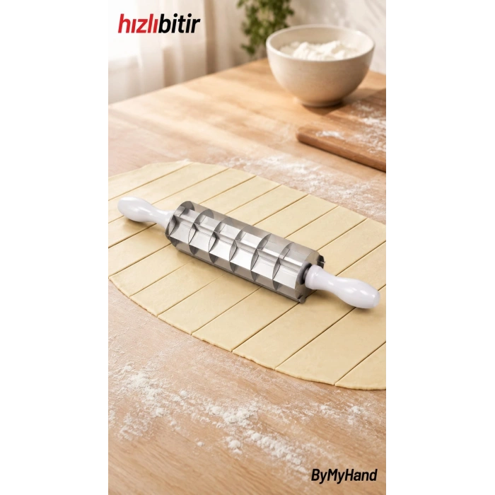 ByMyHand Kare Hamur Şekillendirici Mantı Merdanesi 1 Adet