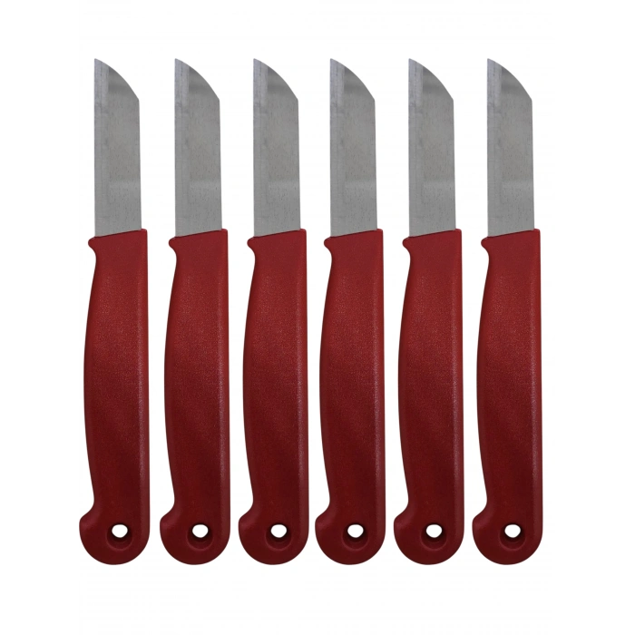 ByMyHand Kırmızı Meyve Bıçağı 6lı Set