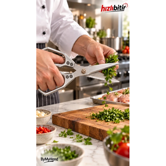 ByMyHand Paslanmaz Çelik Çok Amaçlı Mutfak Makası
