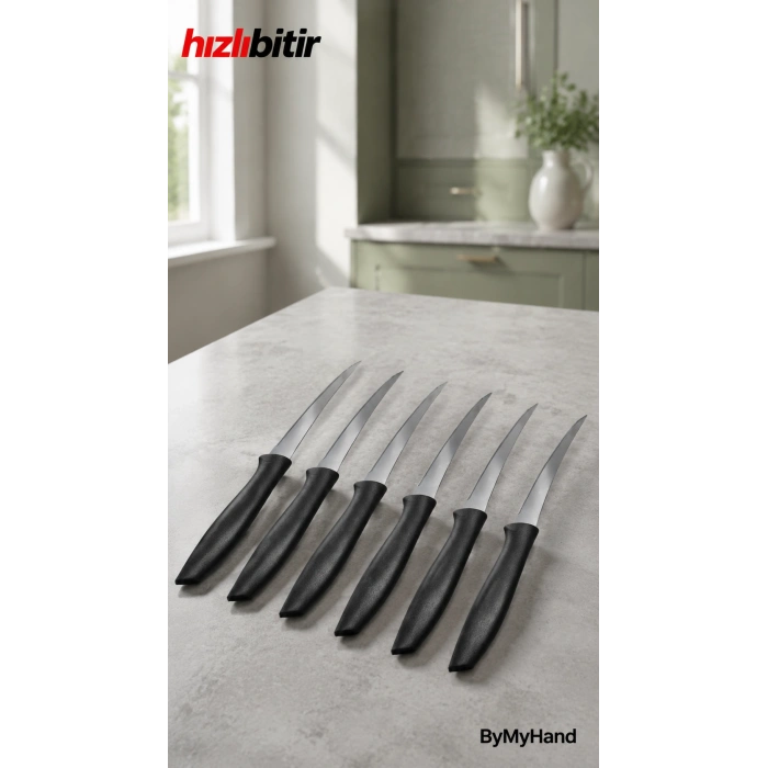 ByMyHand Paslanmaz Çelik Meyve ve Sebze Bıçağı 6lı Set