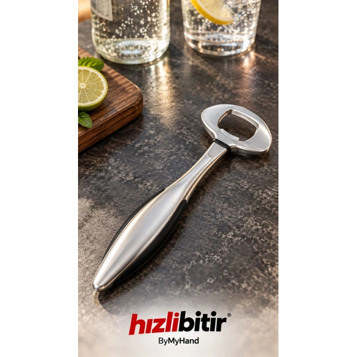 ByMyHand Paslanmaz Çelik Pratik Şişe Açacağı 16 Cm