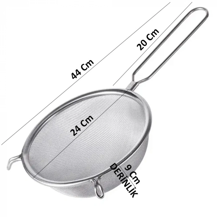 MyBru MyBru Metal İnce Tel Süzgeç 24 Cm