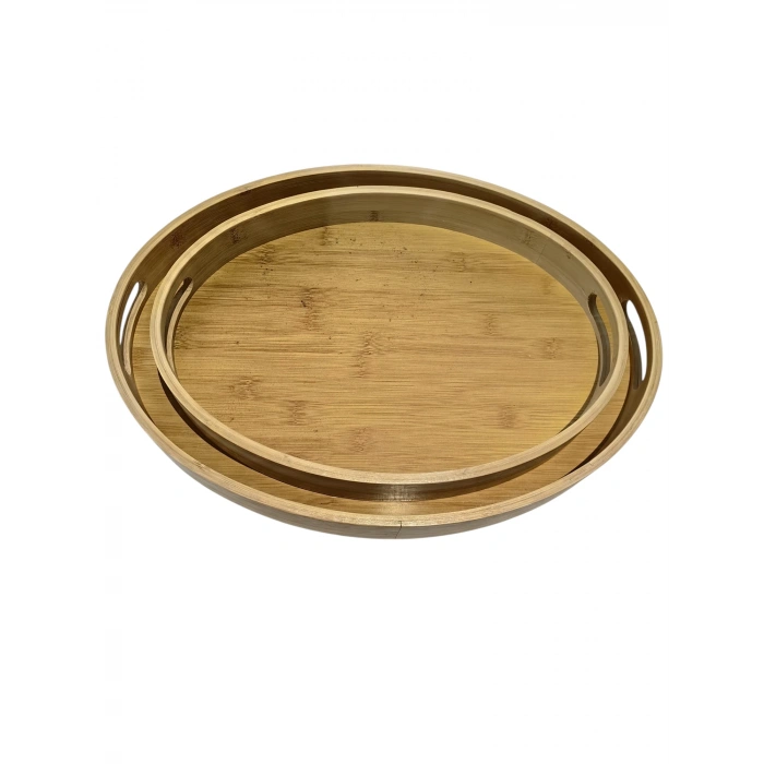 MyBru Oval Bambu Tepsi 2li Set