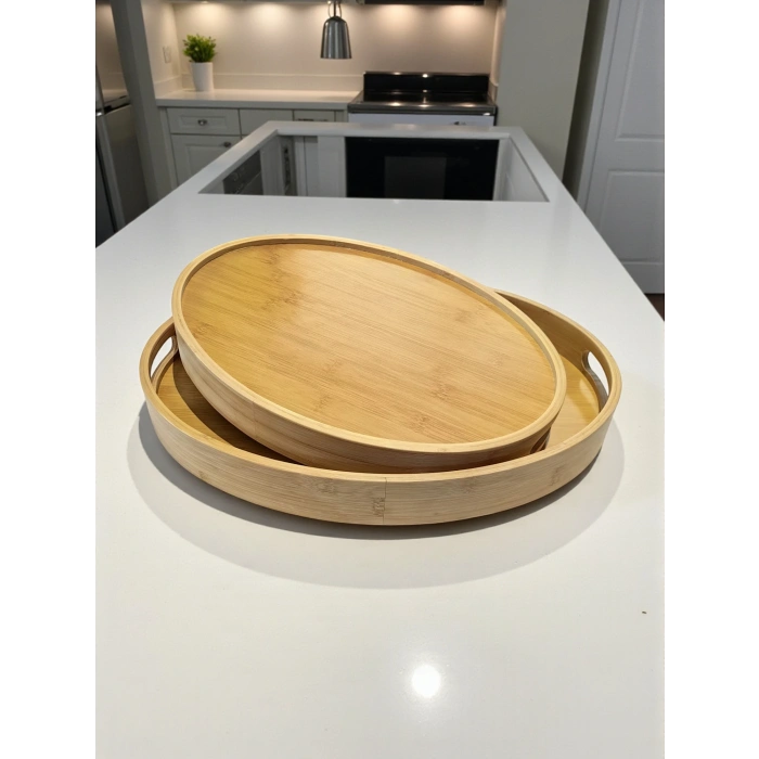 MyBru Oval Bambu Tepsi 2li Set