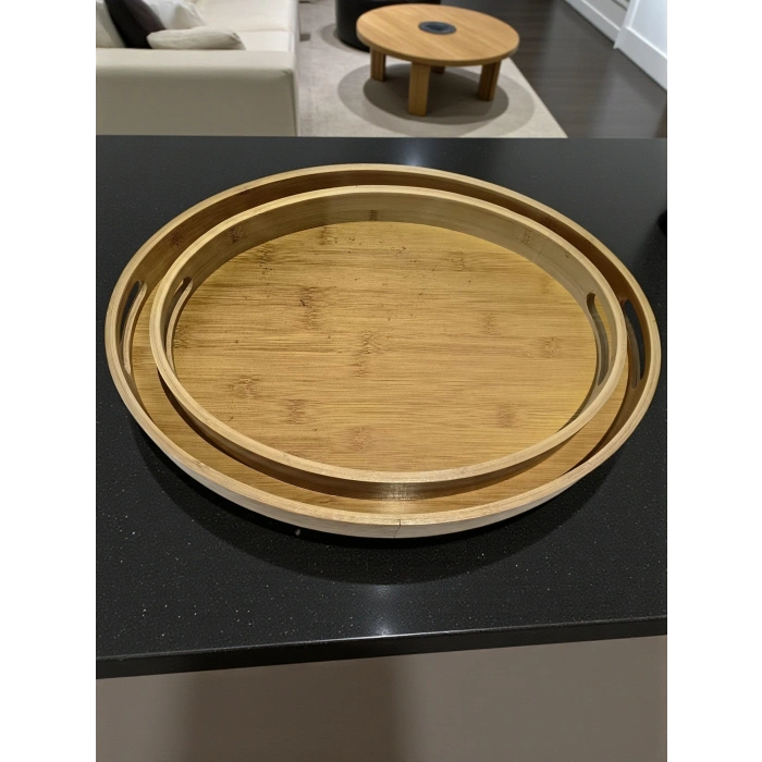 MyBru Oval Bambu Tepsi 2li Set