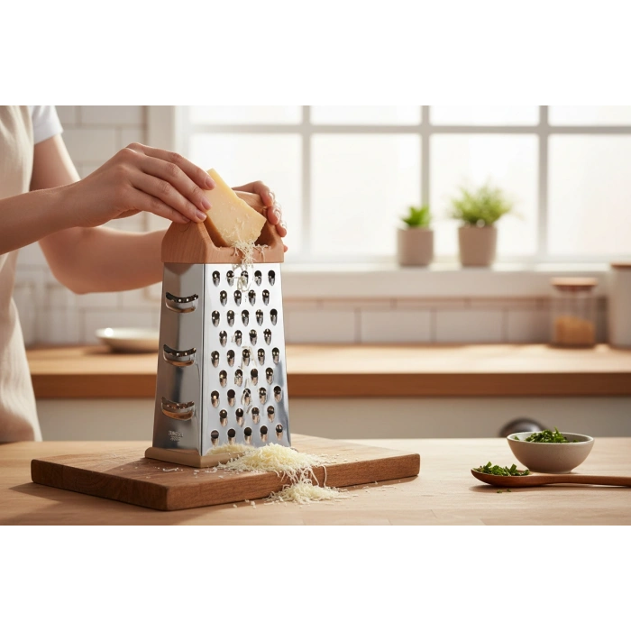 MyBru Paslanmaz Çelik 4 Taraflı Çok İşlevli Rende (Dilimleyici) No1