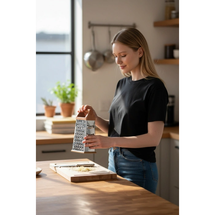 MyBru Paslanmaz Çelik 4 Taraflı Çok İşlevli Rende (Dilimleyici) No1