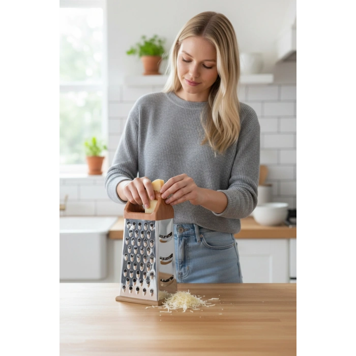 MyBru Paslanmaz Çelik 4 Taraflı Çok İşlevli Rende (Dilimleyici) No1