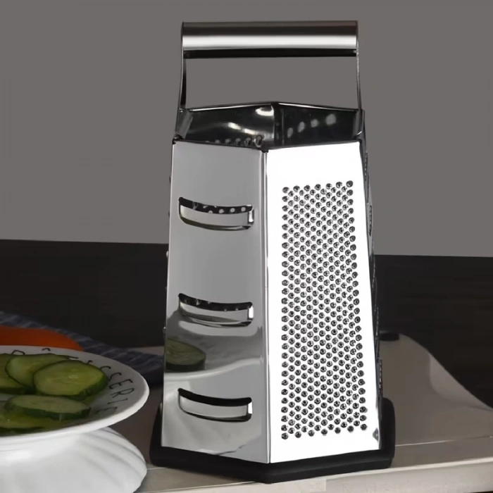 MyBru Paslanmaz Çelik 6 Taraflı Çok İşlevli Rende (Dilimleyici)