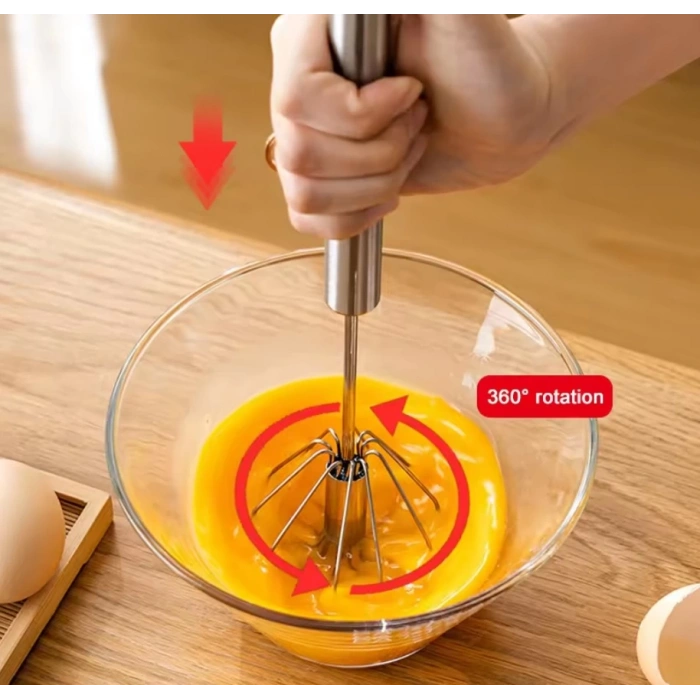 MyBru Paslanmaz Çelik Turkuaz Yaylı Yarı Otomatik El Çırpıcısı