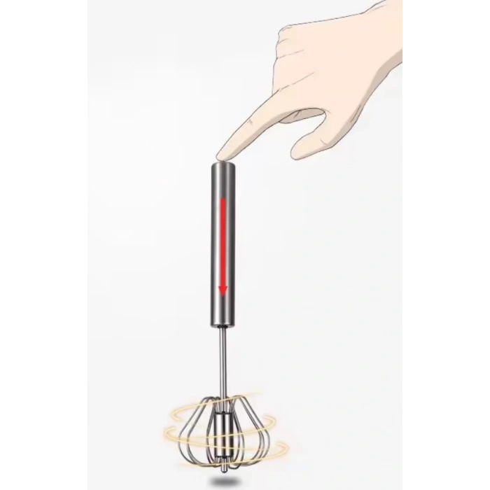 MyBru Paslanmaz Çelik Turkuaz Yaylı Yarı Otomatik El Çırpıcısı