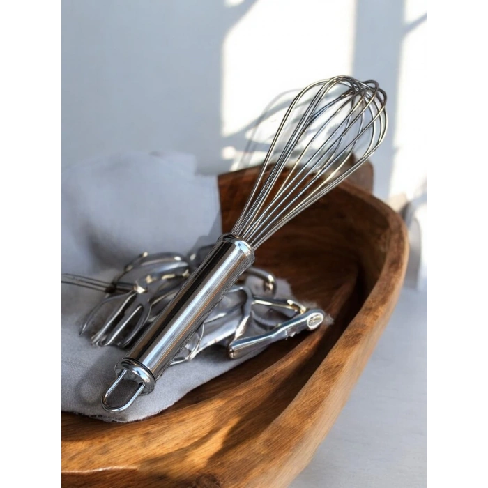 MyBru Paslanmaz Çelik Metal Saplı El Çırpıcısı (Blender) (Büyük Boy)