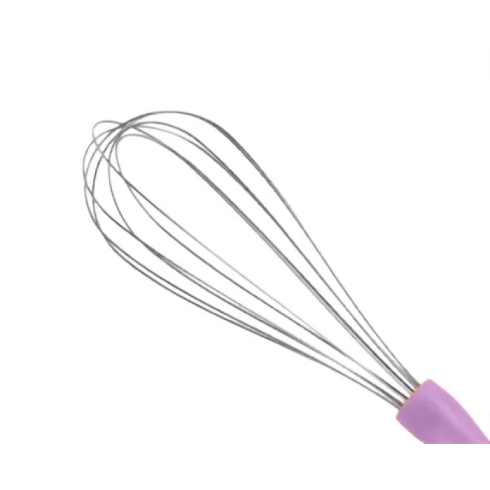 MyBru Paslanmaz Çelik Mor Plastik Saplı El Çırpıcısı (Blender) Orta Boy
