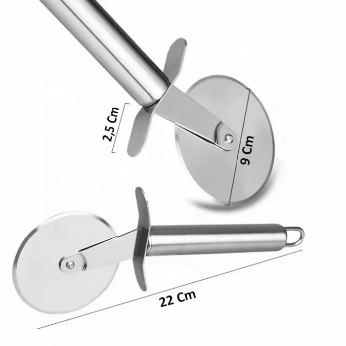 MyBru Paslanmaz Çelik Pizza ve Hamur Kesici (Büyük Boy)