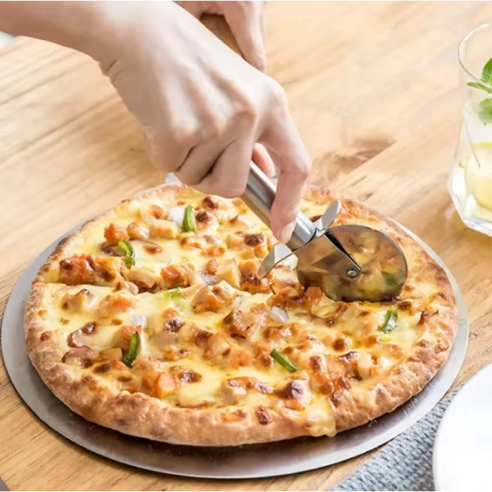 MyBru Paslanmaz Çelik Pizza ve Hamur Kesici (Büyük Boy)