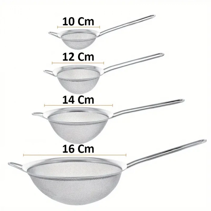 MyBru Paslanmaz Çelik Pratik 2li Çay Süzgeci Sebze Un Süzgeç 10 14 Cm