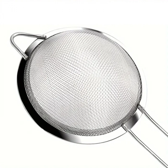 MyBru Paslanmaz Çelik Pratik 3lü Çay Süzgeci Sebze, Makarna Un Süzgeç 10 14 18 Cm