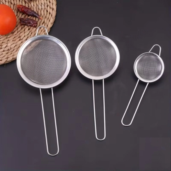 MyBru Paslanmaz Çelik Pratik 3lü Çay Süzgeci 6 7 8 Cm
