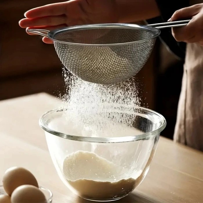 MyBru Paslanmaz Çelik Pratik 4lü Çay Süzgeci Sebze Un Süzgeç 10 12 14 16 Cm