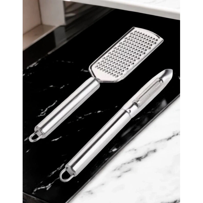 MyBru Paslanmaz Çelik Rende ve Soyacak Penir Çikolata Zencefil Patates Limon Rende ve Soyacak 2li Set