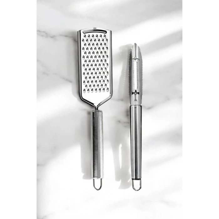 MyBru Paslanmaz Çelik Rende ve Soyacak Penir Çikolata Zencefil Patates Limon Rende ve Soyacak 2li Set