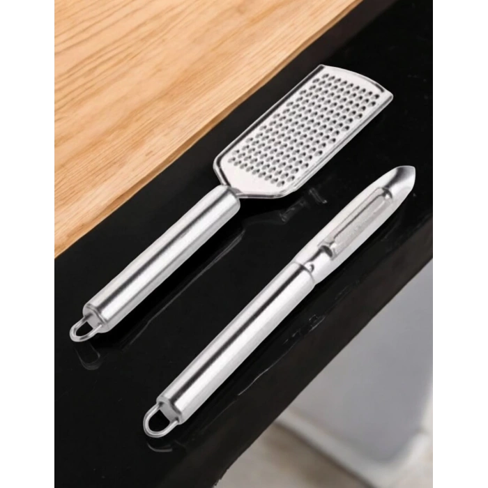 MyBru Paslanmaz Çelik Rende ve Soyacak Penir Çikolata Zencefil Patates Limon Rende ve Soyacak 2li Set