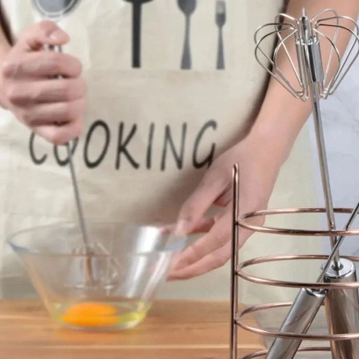 MyBru Paslanmaz Çelik Yaylı Yarı Otomatik El Çırpıcısı