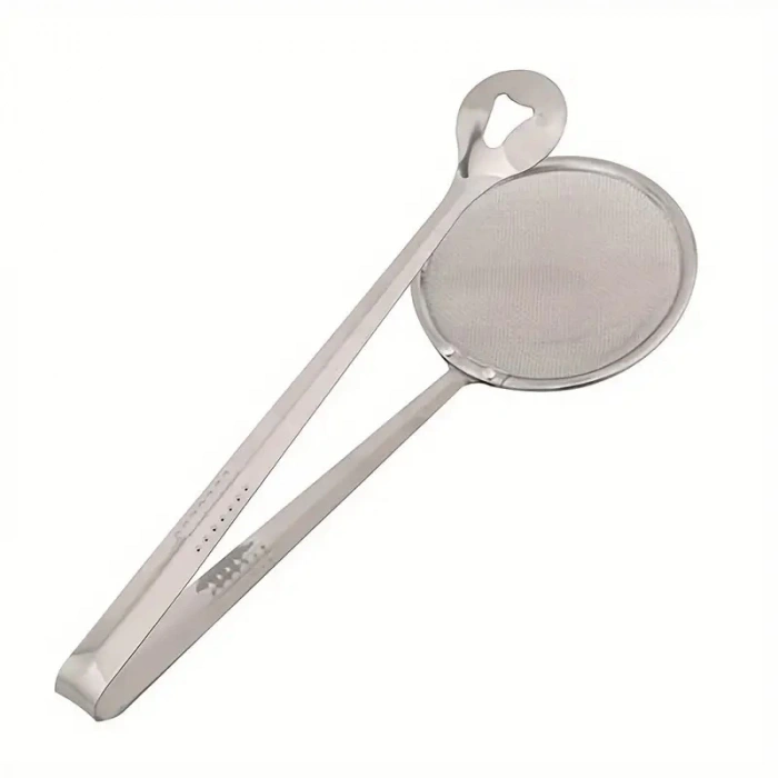 MyBru Paslanmaz Metal Süzgeçli Kızartma Maşası