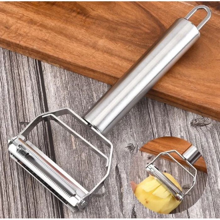 MyBru Pratik Paslanmaz Çelik Jülyen Patates Meyve ve Sebze Soyucu Rende