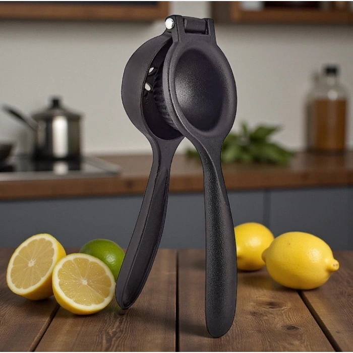 MyBru Siyah Döküm Limon Sıkacağı (Narenciye sıkacağı)