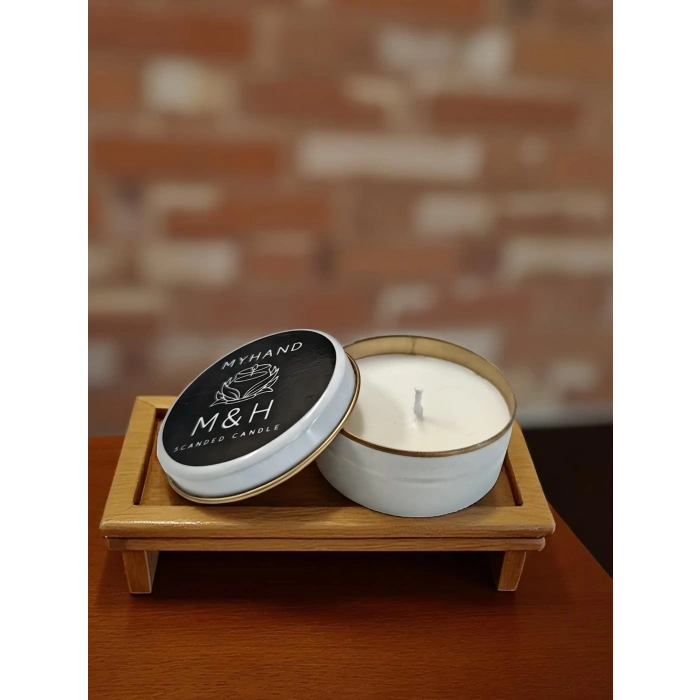 MyHand Soyawax Beyaz Teneke Mum Kokusuz Kutu Mum 60 Gr