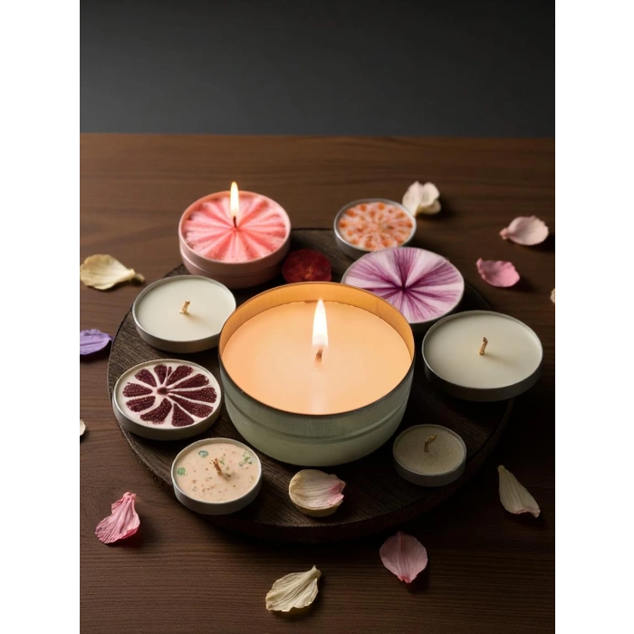 MyHand Soyawax Gold Teneke Mum Gül Güzeli Esans Kokulu Kutu Mum 60 Gr