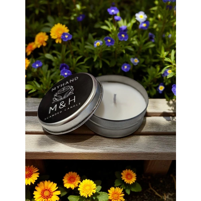 MyHand Soyawax Gümüş Teneke Mum Eternal Love Esans Kokulu Kutu Mum 60 Gr