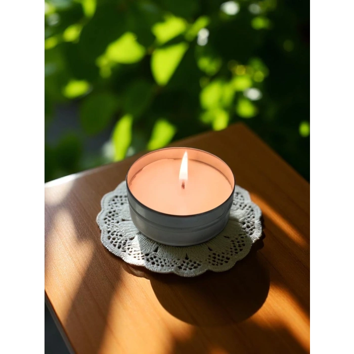 MyHand Soyawax Gümüş Teneke Mum Lady Musk Esans Kokulu Kutu Mum 60 Gr